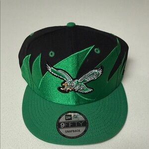 New Era Black and Green Snapback Hat